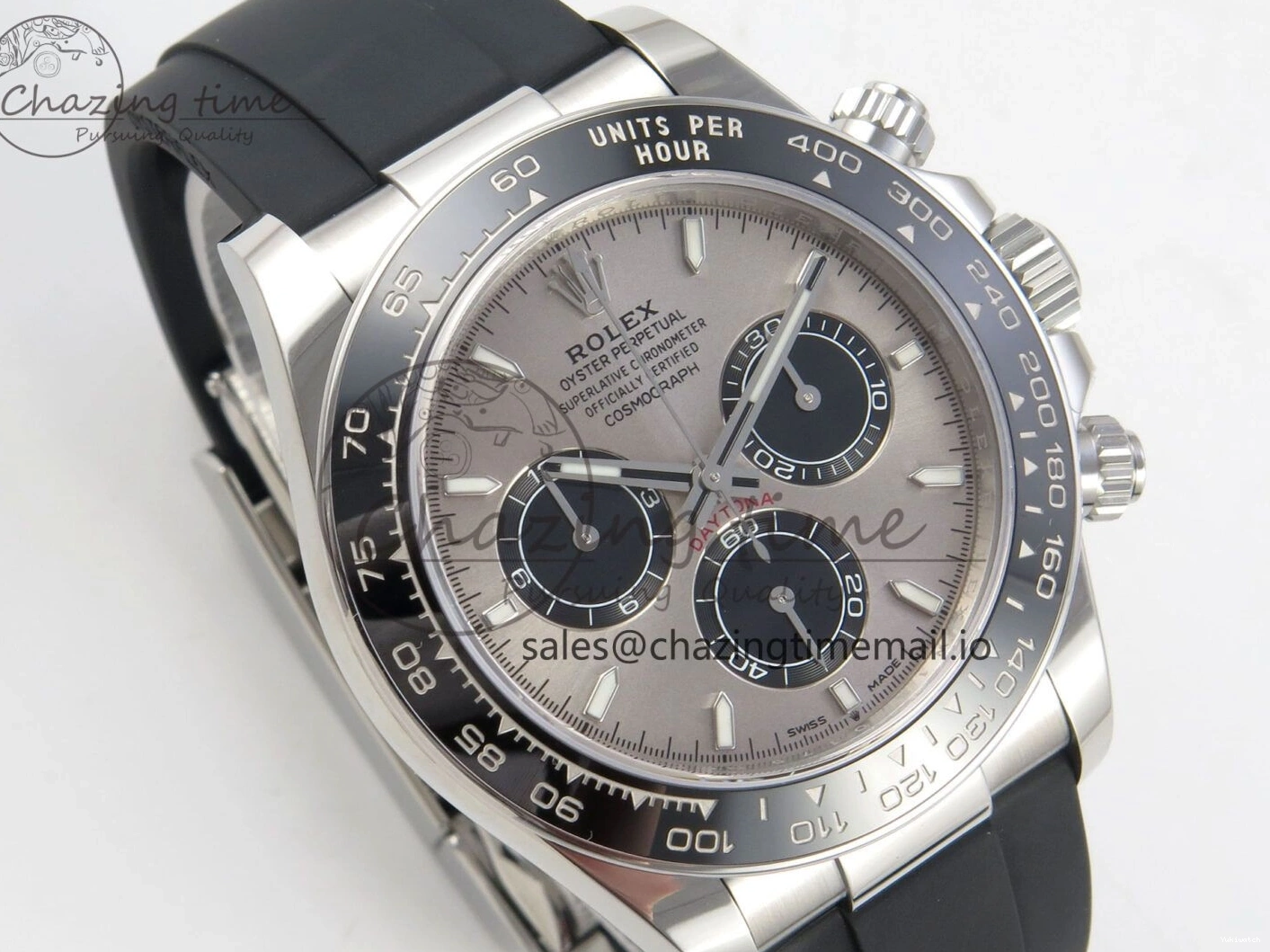 VS4131 Oysterflex Strap Gray VSF Best Black on Edition Daytona Dial V2 (Weighted) 1:1 126519 0225